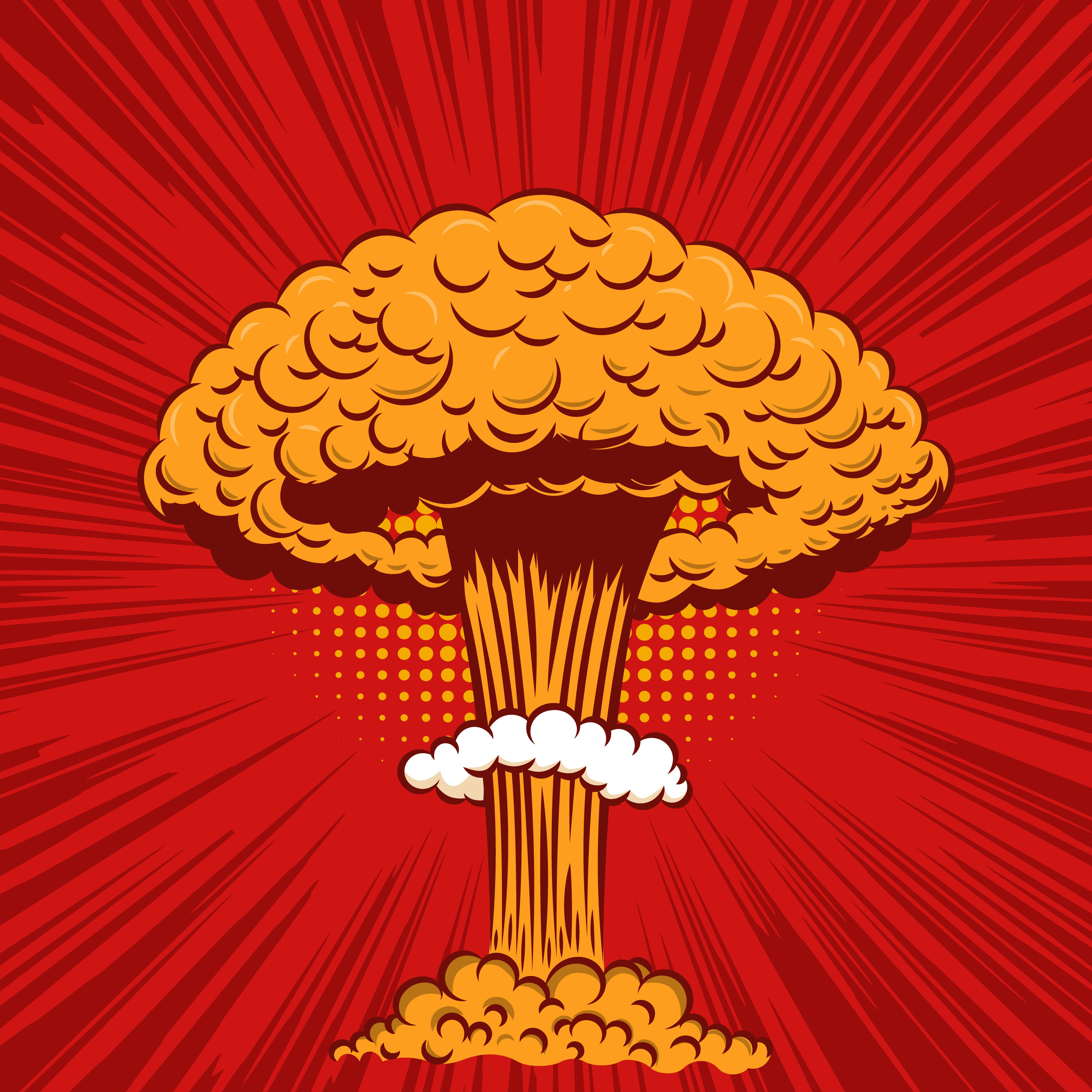Ядерный гриб стилизованный