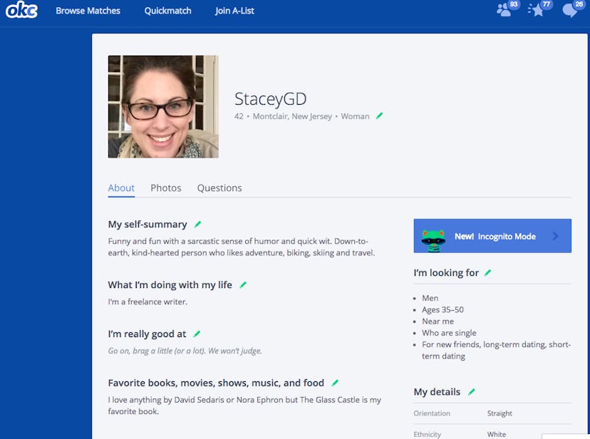 Image of Stacey Gills' OkCupid  profile