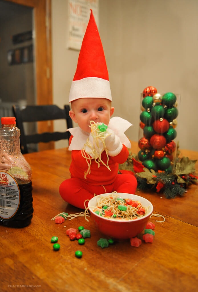 Elf on the deals shelf baby costume