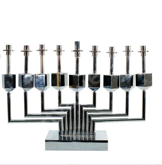 New, chanukah 2024 menorah for candles, judaica designed by Shaul Baz