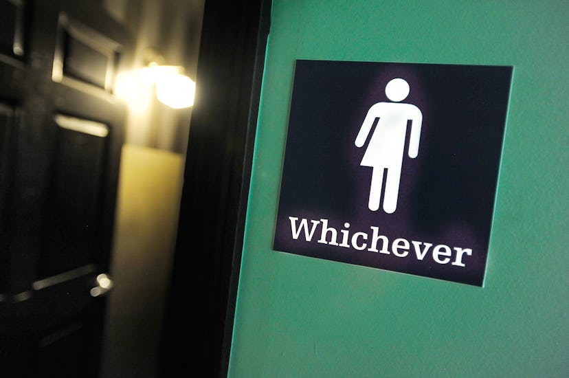 Gender neutral bathroom sign