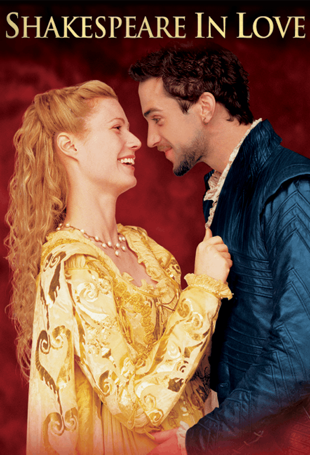 Shakespeare In Love movie poster, one of the world's most famous romance movies