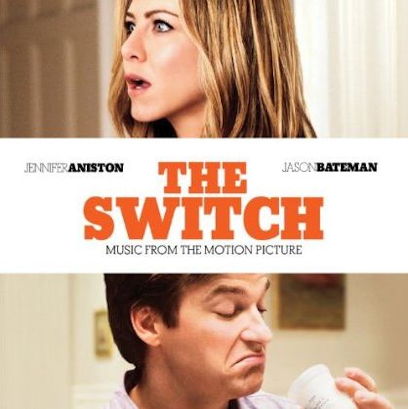 The Switch movie poster, with Jennifer Aniston and Jason Bateman as main actors - is a romantic come...