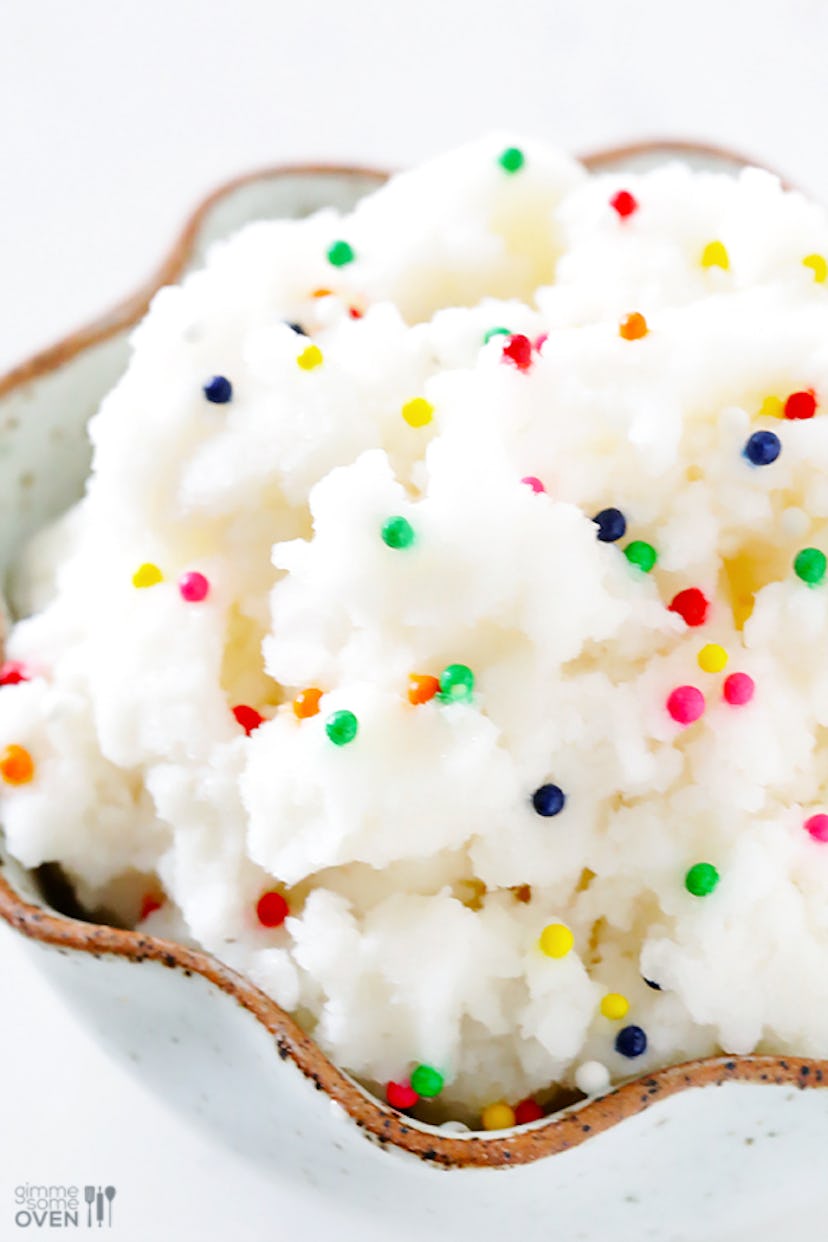 Making snow cream is one thing to do with kids during a blizzard.