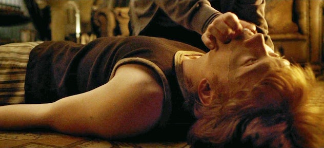Ron Weasley from Harry Potter lying on a floor