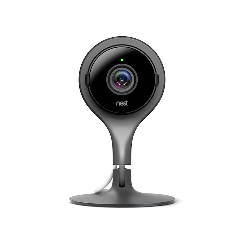 Black Nest security camera with various features which syncs directly to your phone