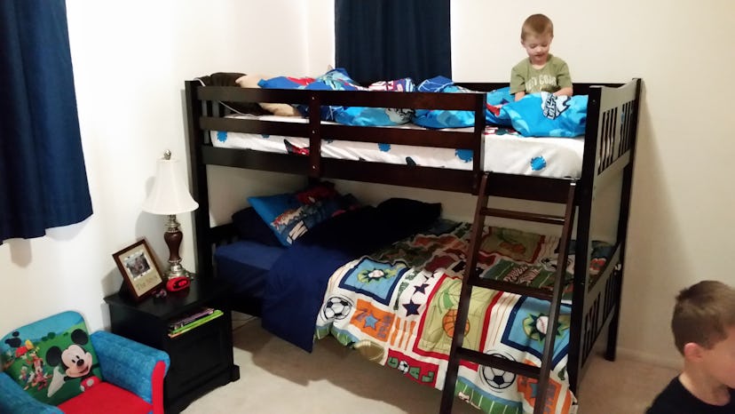 The bedroom of the two toddler brothers