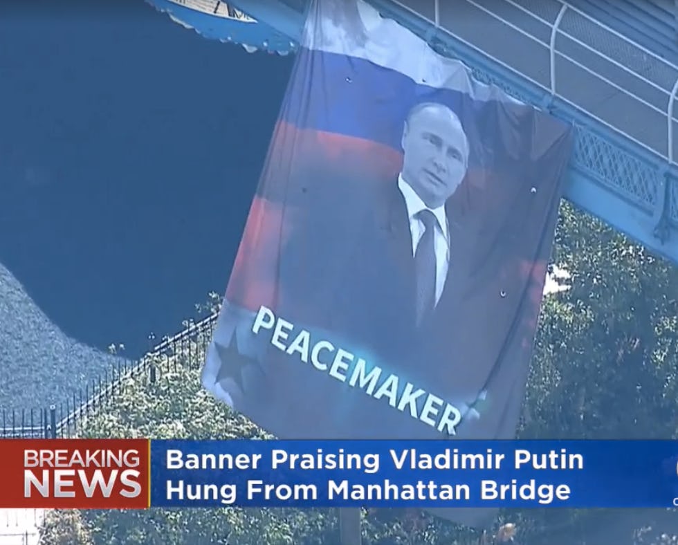 Reactions To The Putin Banner On The Manhattan Bridge Show People Have ...