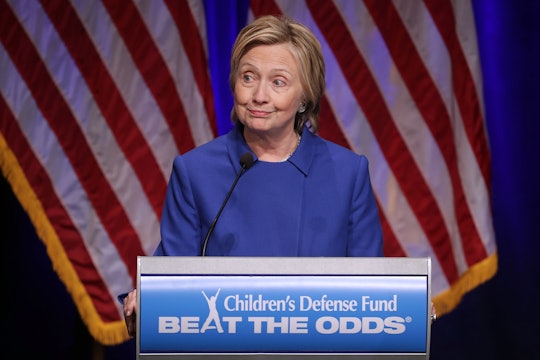 Hillary Clinton during her speech