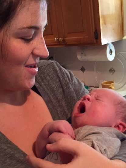 Haley DePass with her newborn baby