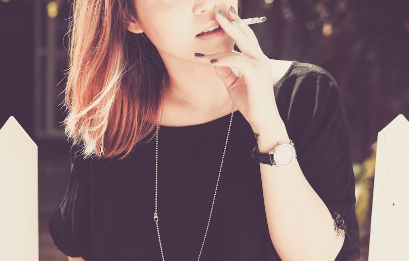 A woman smoking, which increases your baby's risk of being born prematurely