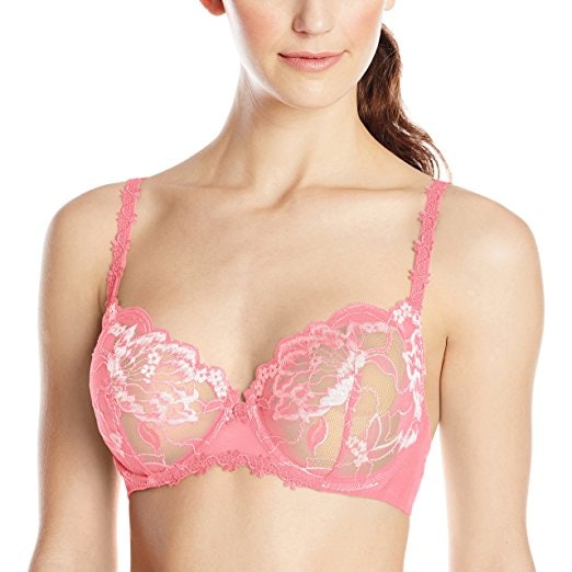 Free People Women's Size 32B Lace Pink Bra Mesh Side Paneling & Supporting