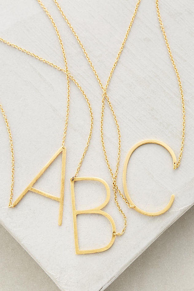 Necklaces with A, B and C letters