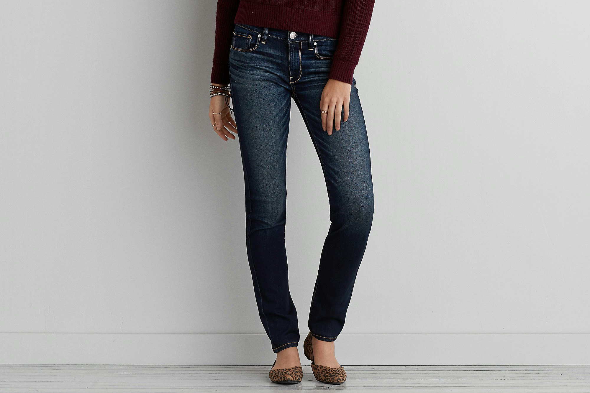 Buy Topshop women skinny fit high rise two back pockets jeans indigo Online