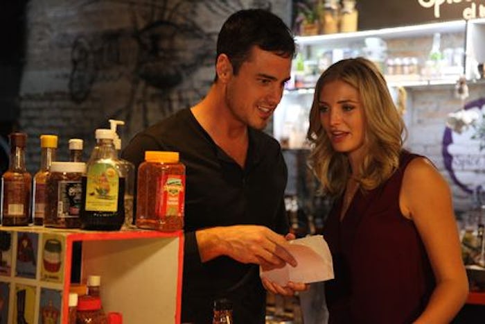 Ben Higgins and Olivia Caridi in The Bachelor