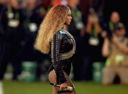 Beyoncé during her Super Bowl 50 performance