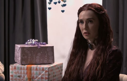 Game Of Thrones Melisandre Attends Seth Meyers Baby Shower Chaos Ensues Video Game Of Thrones Melisandre Attends Seth Meyers Baby Shower Chaos Ensues Video