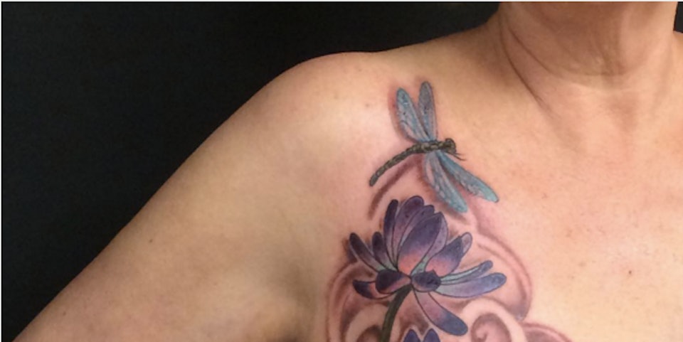 4. Butterfly and Rose Breast Cancer Tattoo - wide 1