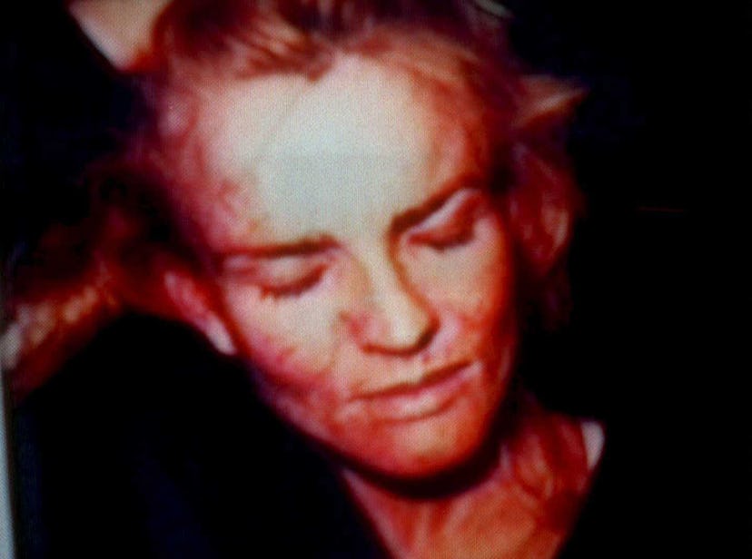 Nicole Brown Simpson with her eyes closed