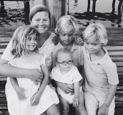 Adrian Wood with her four children