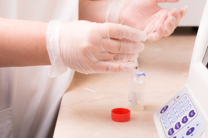 A doctor handling fertility treatment