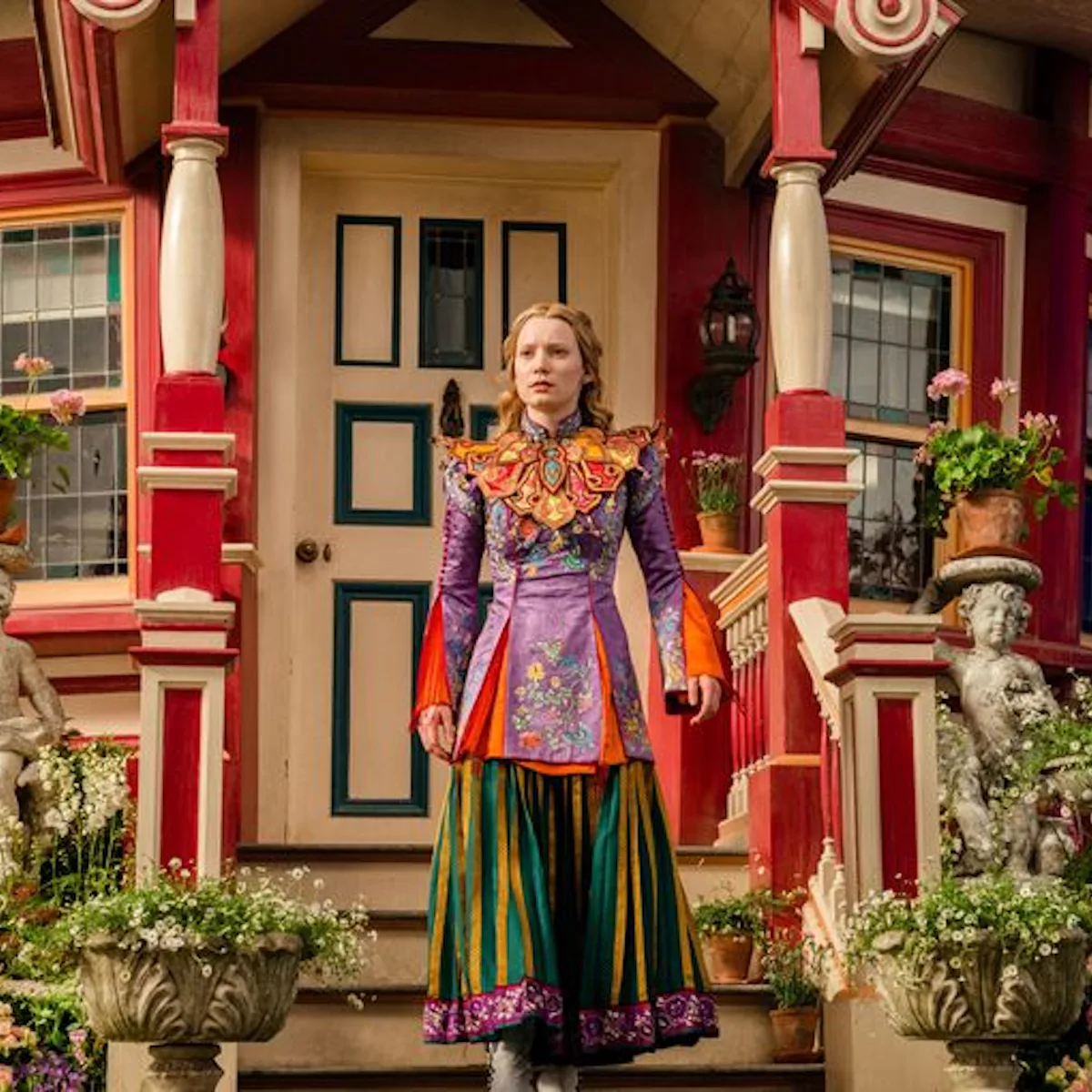 alice through the looking glass blue dress Alice's Blue Ruffle Dress. LOVE