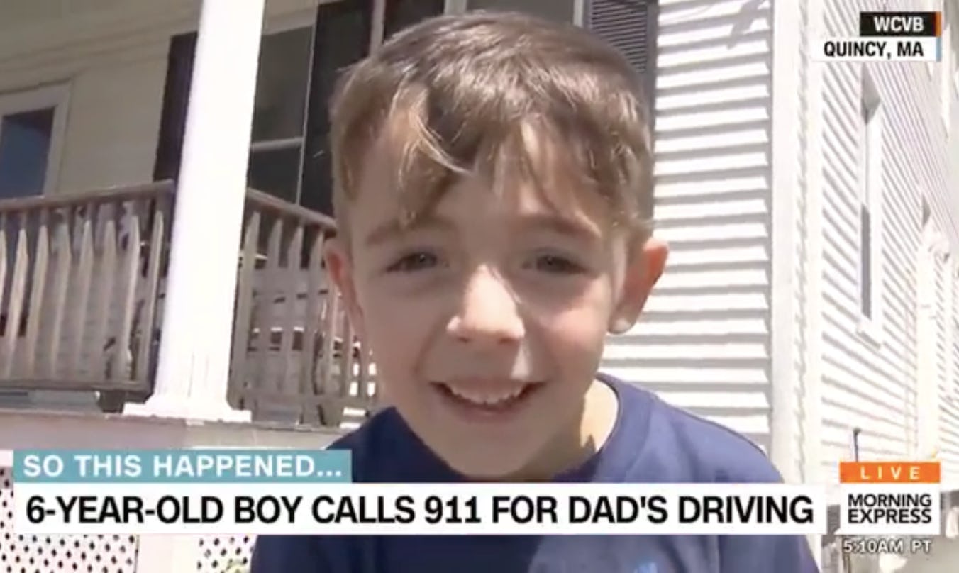 Kid Calls 911 After Dad Runs A Red Light, Because He's Clearly