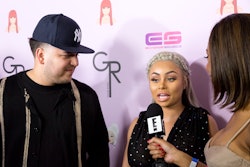 Blac Chyna & Rob Kardashian during an interview about rumors of their breakup