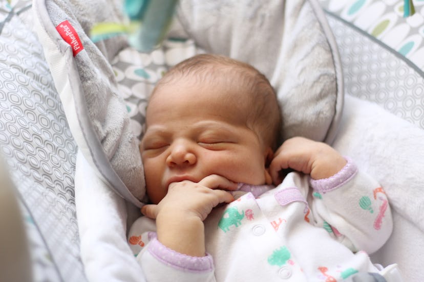 Samantha Taylors' newborn daughter sleeping
