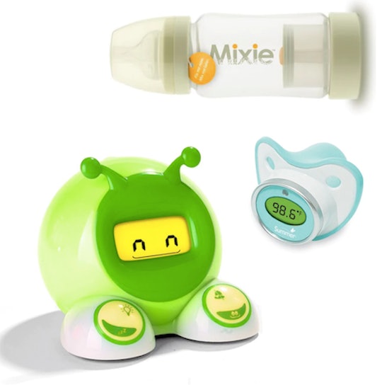 Summer Infant Pacifier Thermometer, OK to Wake! Alarm Clock, and Mixie Formula-Mixing Baby Bottle