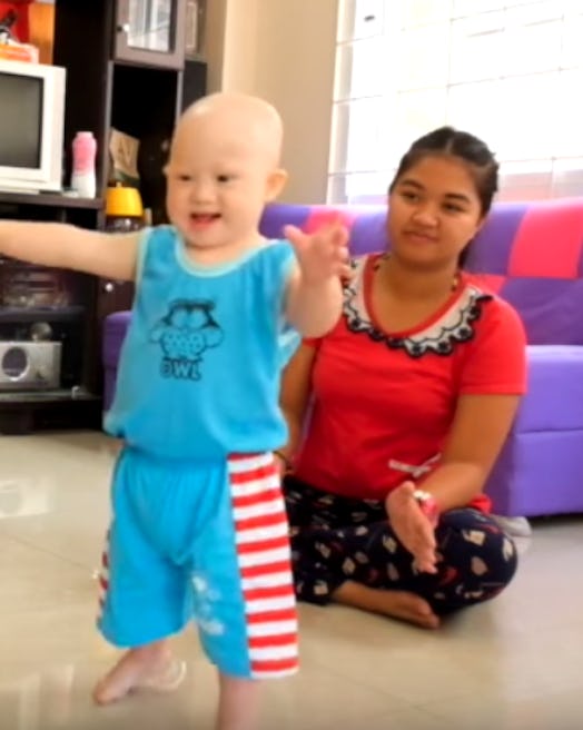 Pattaromon Chanbua with her birth child who has Down Syndrome