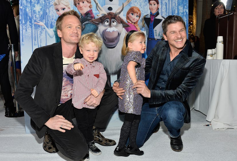 Neil Patrick Harris with his partner and their two kids that they got via surrogate