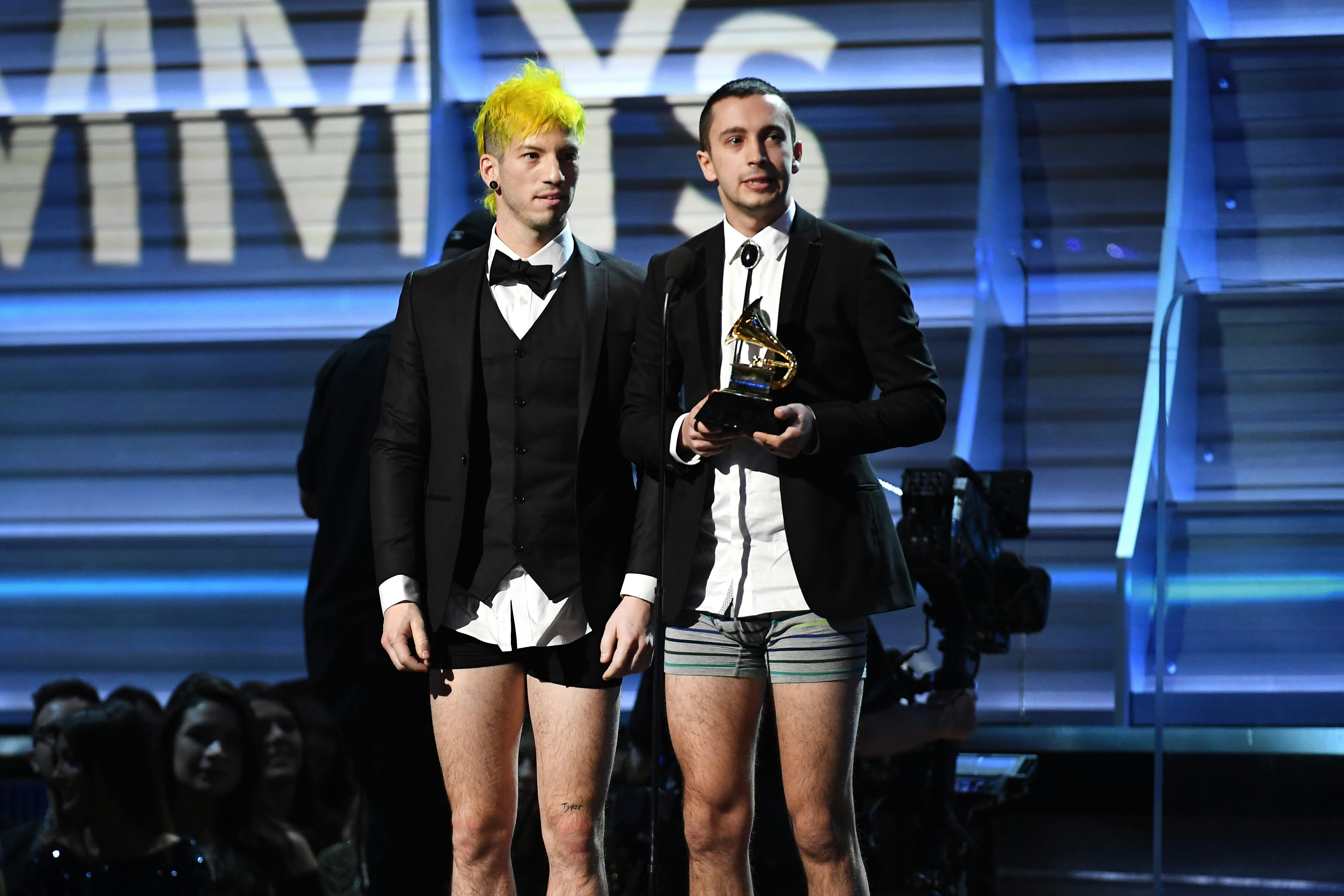 Why Did Twenty One Pilots Take Their Pants Off At The 2017 Grammys