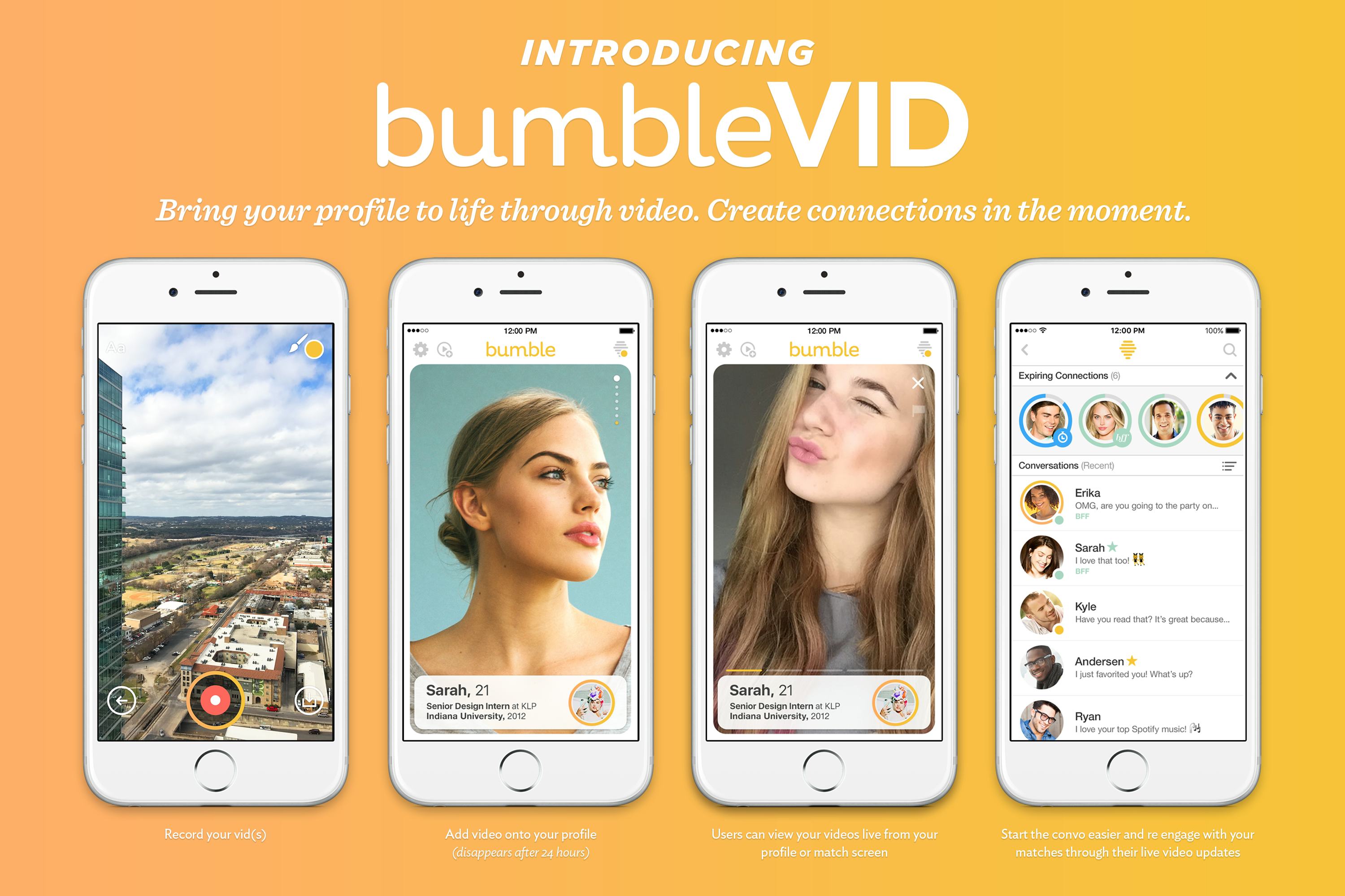 Bumble Is Launching SnapchatStyle Video Stories Called "BumbleVID" To