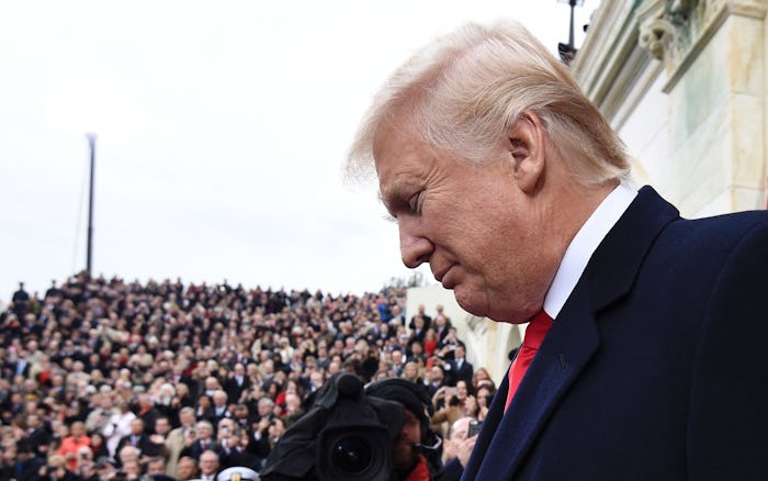 Donald Trump at his inauguration