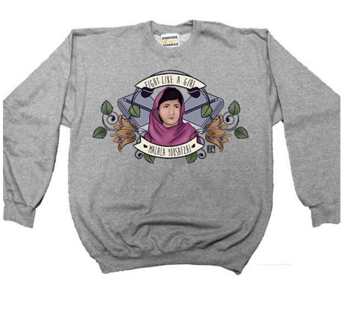 Where To Buy Ariana Grandes “fight Like A Girl” Sweatshirt Featuring A 