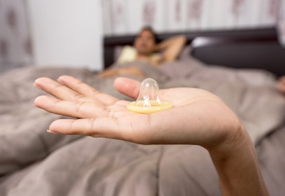 A latex condom. A latex allergy can cause a rash after sex.