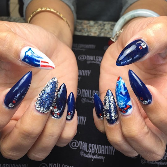 New England Patriots Fan Nail Art Tutorial 