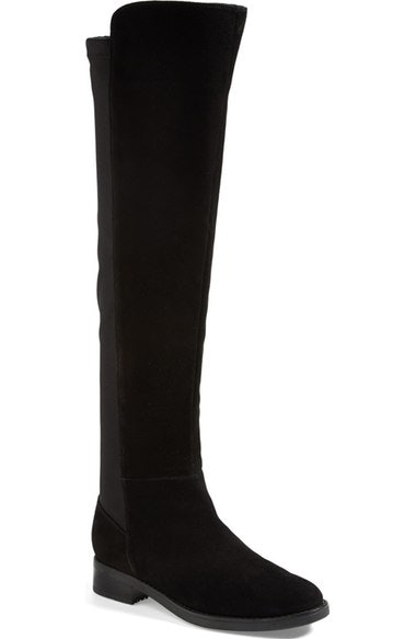 high knee boots flat