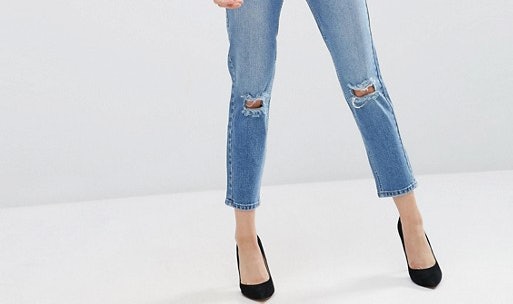 short cropped jeans