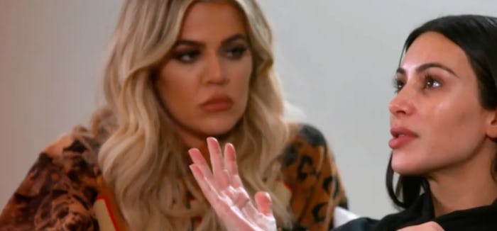 Kim Kardashian crying to her sister Khloe about the robbery she experienced
