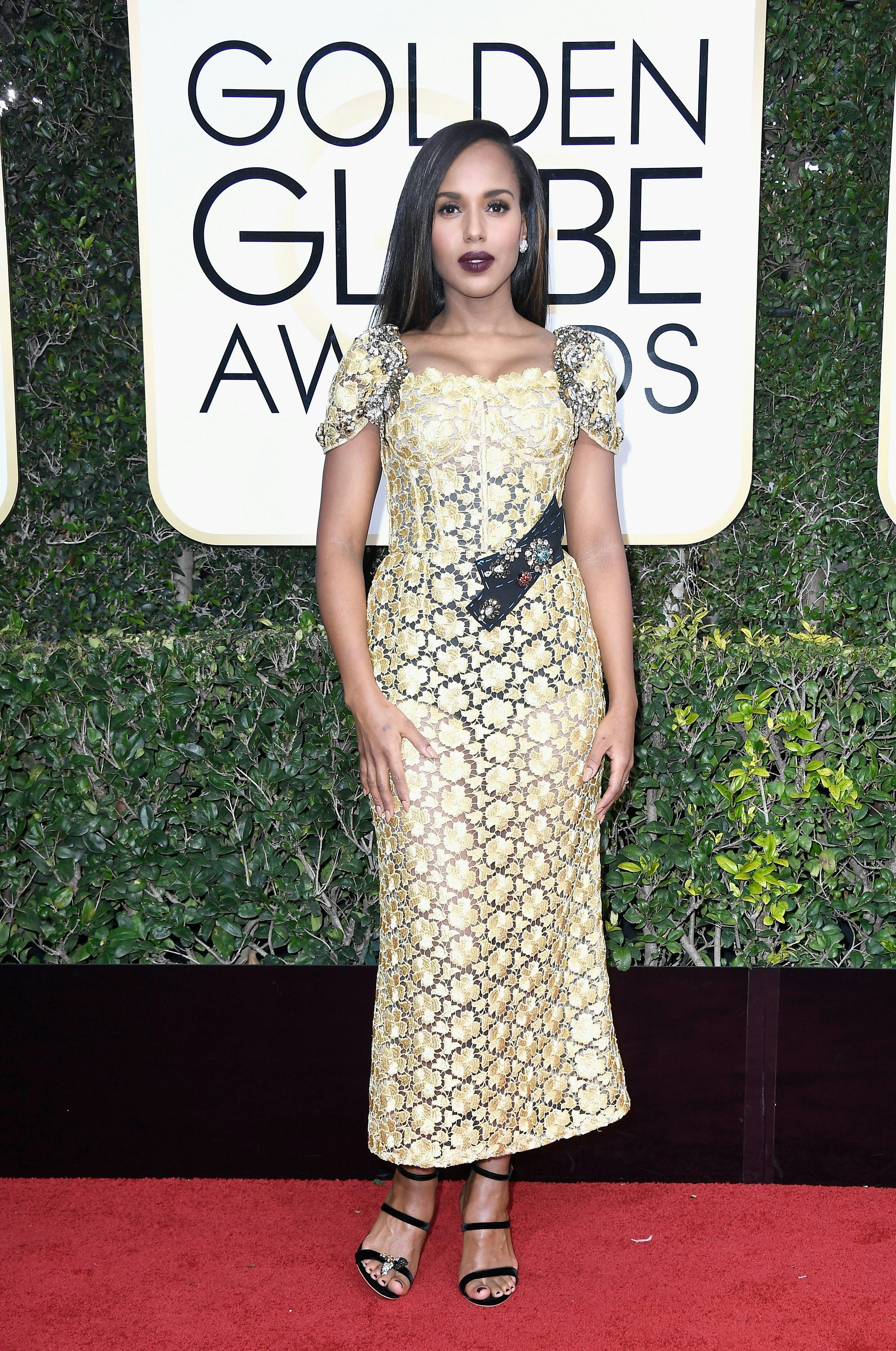 kerry washington golden globes dress