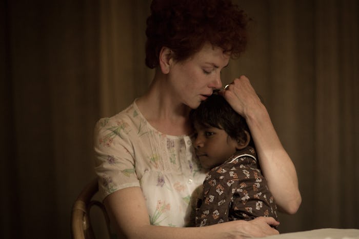 Sure Biererley hugging Saroo Brierley in 'Lion'