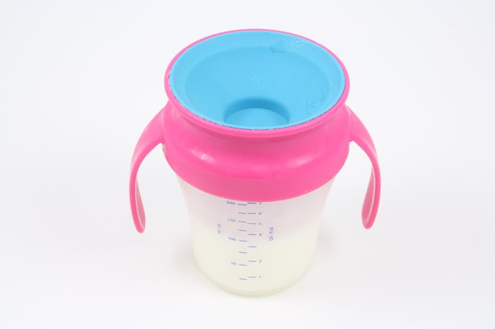 Pink-And-Blue Baby's Sippy Cup