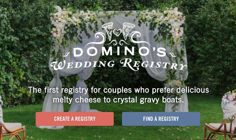 Domino's Wedding Registry