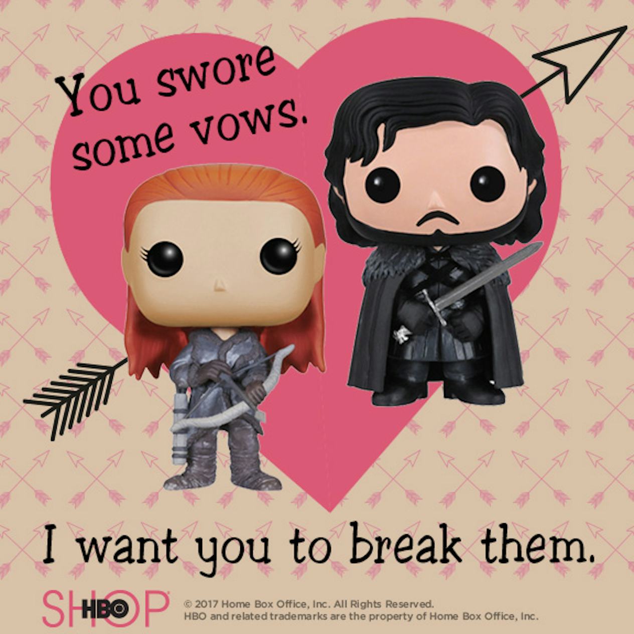 Give These 'Game Of Thrones' Valentine's Day Cards To Someone You'd