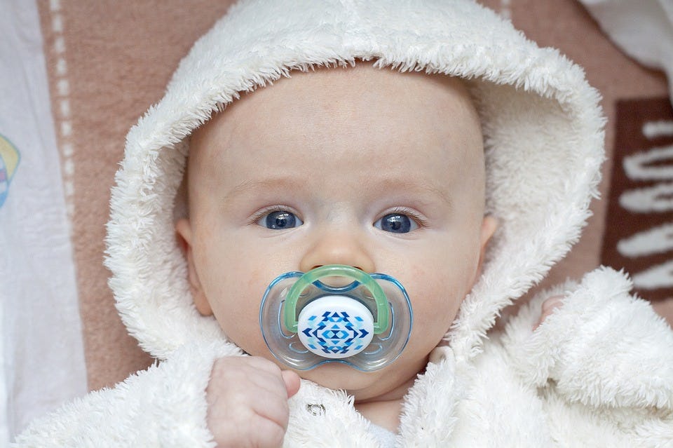 Baby can fit whole pacifier store in mouth