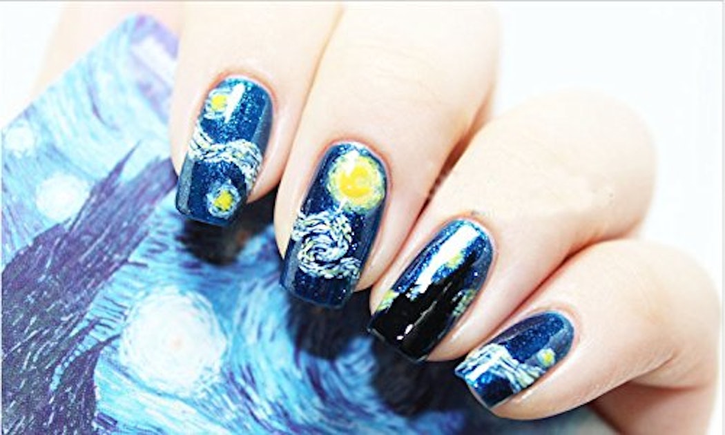 Звездная ночь Ван Гог на ногтях