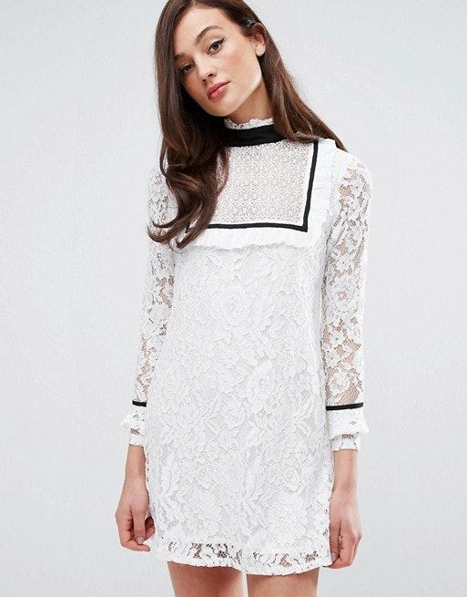 Fashion union high 2024 neck lace dress