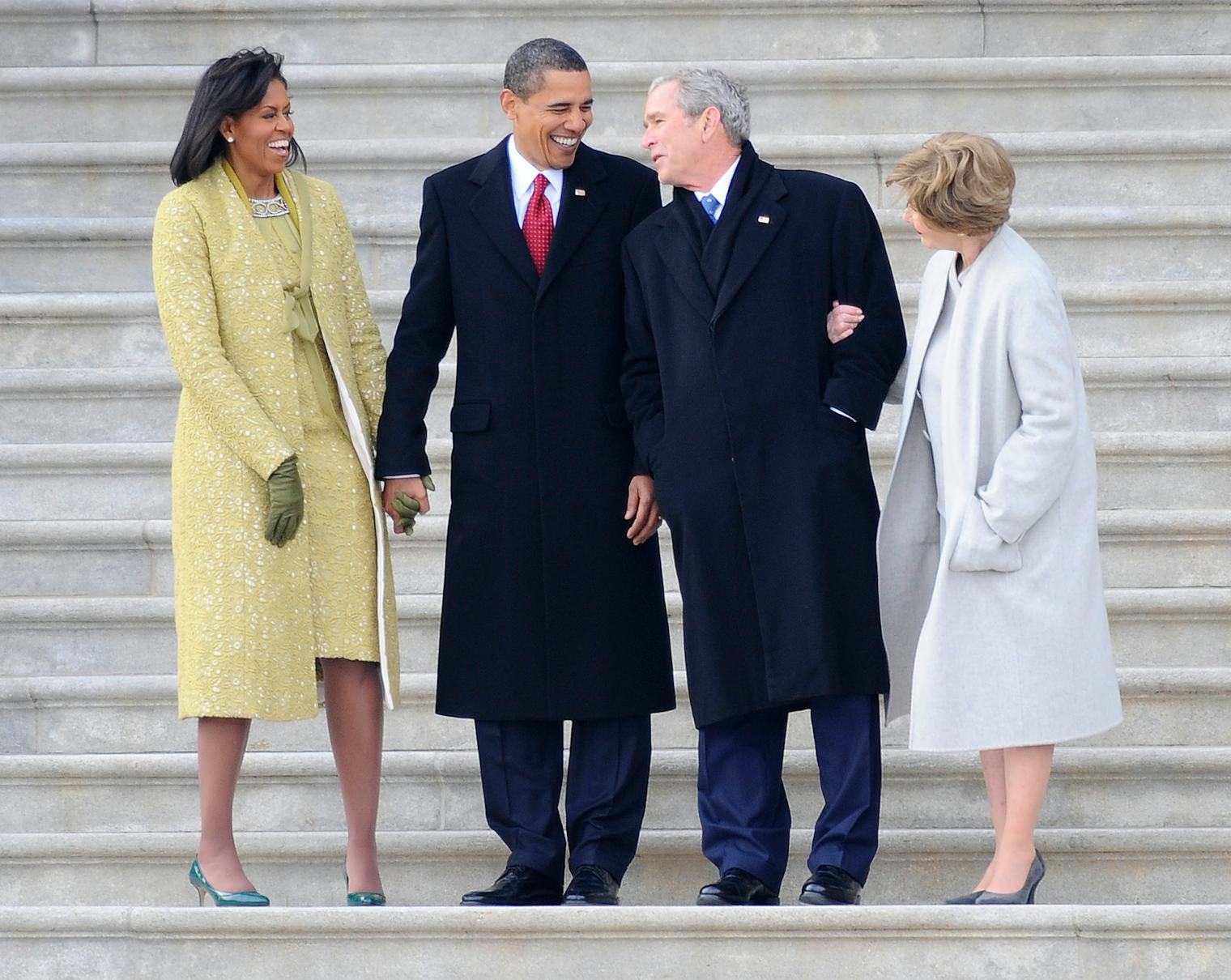 6 Photos Of Michelle Obama & George W. Bush’s Friendship That Rises
